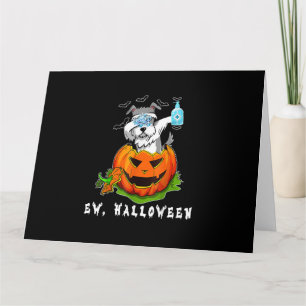 Miniature Schnauzer Ew Halloween Pumpkin Washing Karte