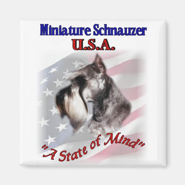 Miniature Schnauzer Geschenke Magnet (Vorne)