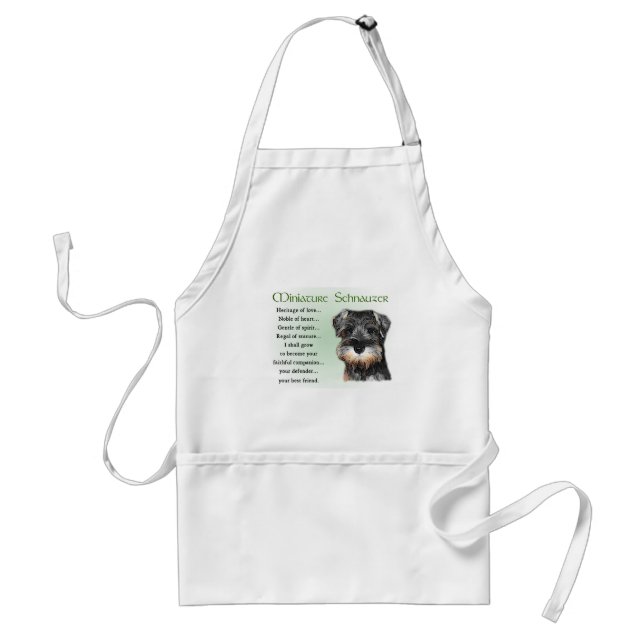 Miniature Schnauzer Geschenke Schürze (Vorne)