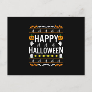 Miniature Schnauzer Halloween Lazy Ugly Costume Ankündigungspostkarte