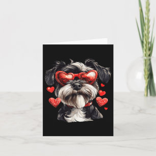 Miniature Schnauzer Heart Gles Valentinstag Dog Karte