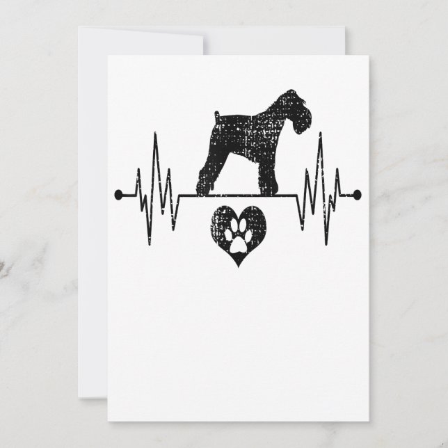 Miniature Schnauzer Heartbeat Feiertagskarte (Vorderseite)