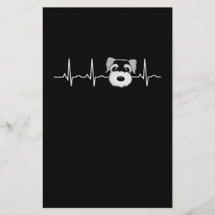 Miniature Schnauzer Heartbeat Mini Schnauzer Face Briefpapier