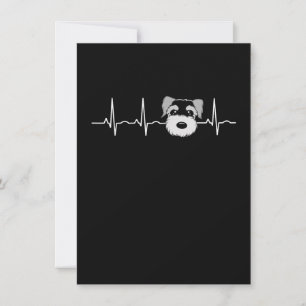 Miniature Schnauzer Heartbeat Mini Schnauzer Face Dankeskarte