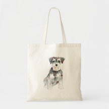 Miniature Schnauzer Hunde AquarelIllustration