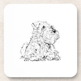 Miniature-Schnauzer-Hunde-Illustration Getränkeuntersetzer