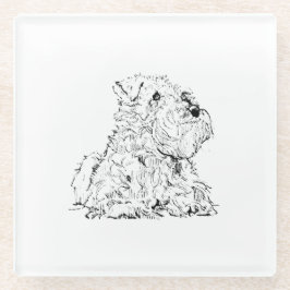 Miniature Schnauzer-Hundeillustration Glasuntersetzer