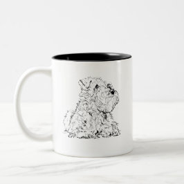 Miniature Schnauzer Kaffeetasse, Hunde-Liebhaber Zweifarbige Tasse
