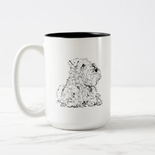 Miniature Schnauzer Kaffeetasse, Hunde-Liebhaber Zweifarbige Tasse