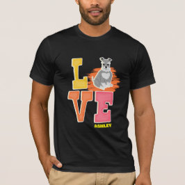 Miniature Schnauzer liebt niedliche Farbenpracht T-Shirt