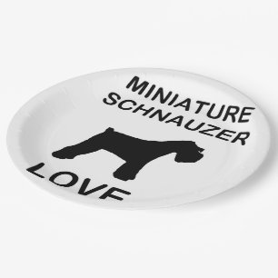 Miniature_Schnauzer love Pappteller