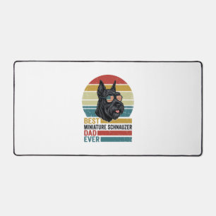 Miniature Schnauzer Papa Vintage Patriotisches T-S Schreibtischunterlage