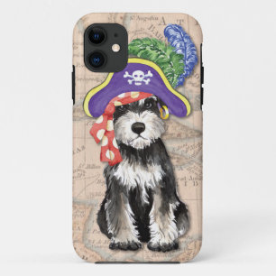 Miniature Schnauzer Pirate iPhone 11 Hülle