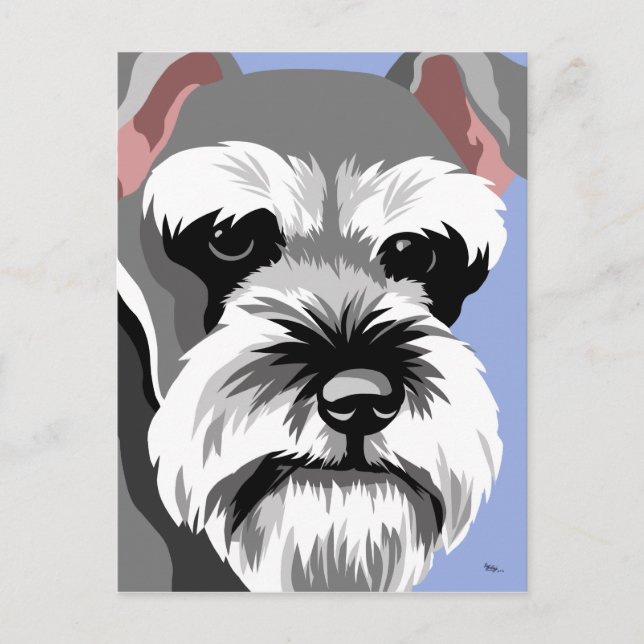 Miniature Schnauzer Postkarten (Vorderseite)