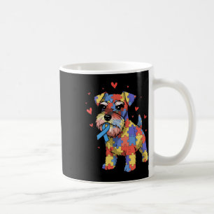 Miniature Schnauzer Puzzle Autismus-Bewusstsein Hu Kaffeetasse