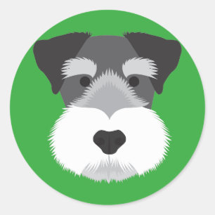 Miniature Schnauzer Runder Aufkleber