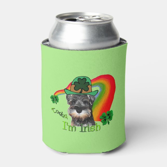 Miniature Schnauzer St Patricks Dosenkühler (Kanne Vorderseite)