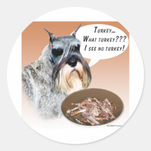 Miniature Schnauzer Türkei Runder Aufkleber
