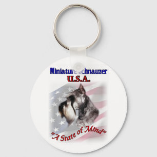 Miniature Schnauzer USA Schlüsselanhänger