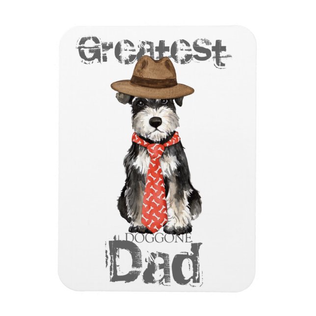 Miniature Schnauzer Vater Magnet (Vertikal)