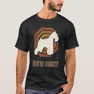 Miniature Schnauzer Vintag Retro Classic Hunde Lie T-Shirt