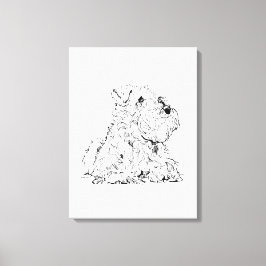 Miniature Schnauzer Wandkunst – Minimalistisch Leinwanddruck