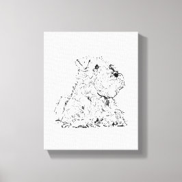 Miniature Schnauzer Wandkunst – Minimalistisch Leinwanddruck