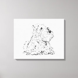 Miniature Schnauzer Wandkunst – Minimalistisch Leinwanddruck