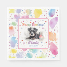 Miniature Schnauzer Wasserfarbpapier Napkins