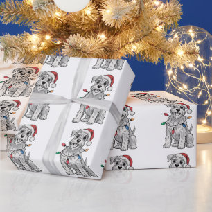 Miniature Schnauzer Weihnachten Xmas Hunde Liebhab Geschenkpapier