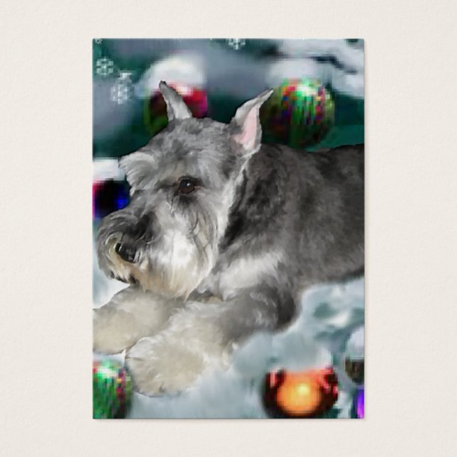 Miniature Schnauzer Weihnachtsgeschenke (Vorderseite)