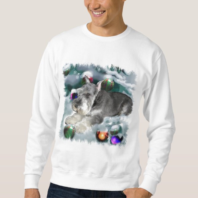 Miniature Schnauzer Weihnachtsgeschenke Sweatshirt (Vorderseite)