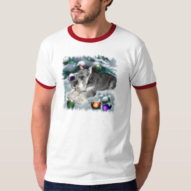 Miniature Schnauzer Weihnachtsgeschenke T-Shirt (Vorderseite)