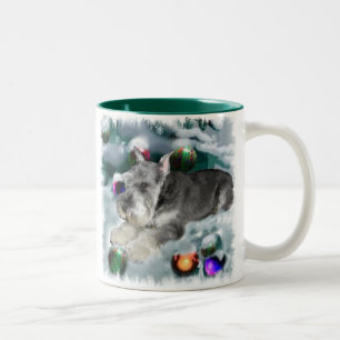 Miniature Schnauzer Weihnachtsgeschenke Zweifarbige Tasse