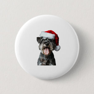 Miniature Schnauzer Weihnachtszeit Button