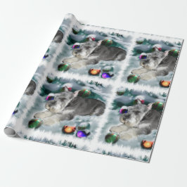 Miniature Schnauzer Weihnachtszeit Geschenkpapier