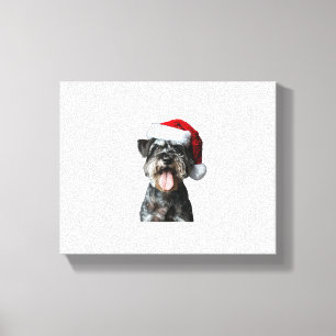 Miniature Schnauzer Weihnachtszeit Leinwanddruck