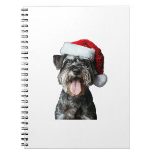 Miniature Schnauzer Weihnachtszeit Notizblock