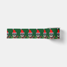 Miniature Schnauzer Weihnachtszeit Ripsband
