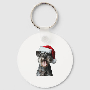 Miniature Schnauzer Weihnachtszeit Schlüsselanhänger
