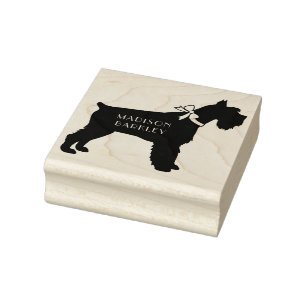 Miniature Schnauzer Welpenhund Gummistempel