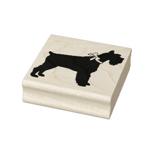 Miniature Schnauzer Welpenhund Gummistempel