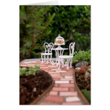 Miniaturgarten-Vignette, leer