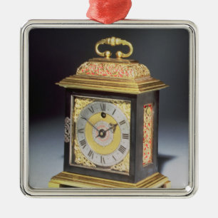 Miniaturklammeruhr Silbernes Ornament