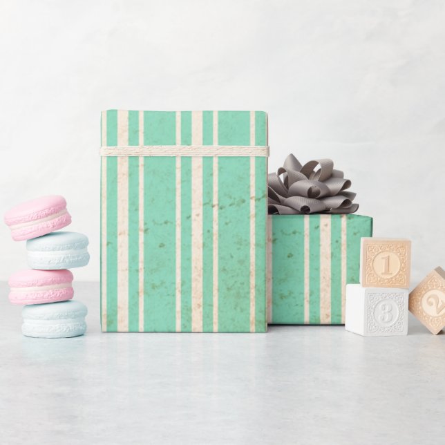 Miniaturpapier für Vintage Streifen Geschenkpapier (Babyparty)