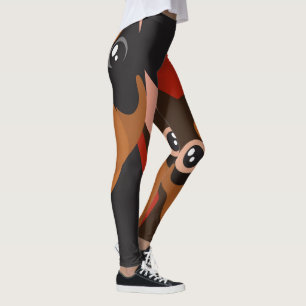 MiniaturPinscher (minimales Button) POP-KUNST Leggings