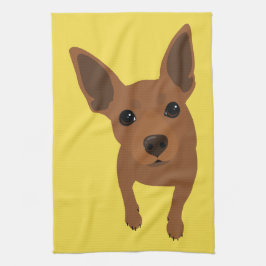 Miniaturpinscher-minimales Küchentuch