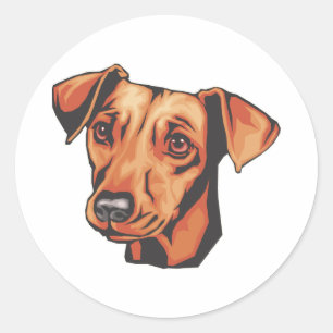 Miniaturpinscher Runder Aufkleber