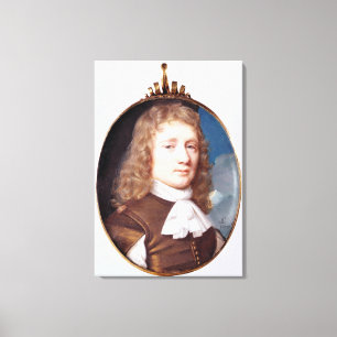 Miniaturportrait eines unbekannten Mannes, 1659 Leinwanddruck