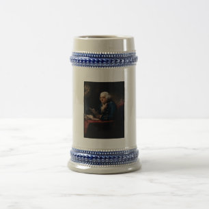 Miniaturporträt, Benjamin Franklin Gründungsvater Bierglas